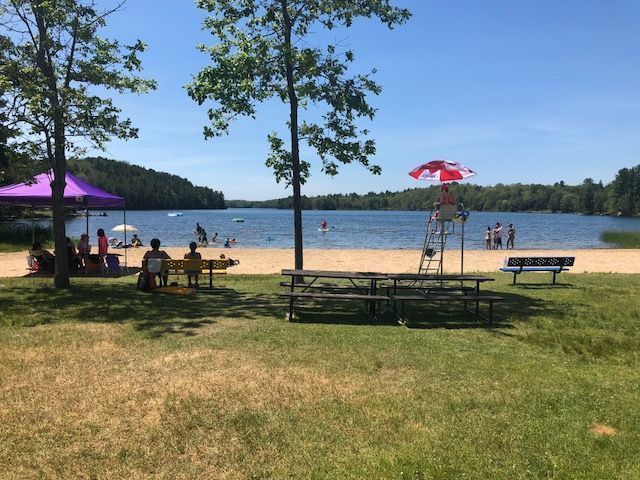 Accessible and scenic Clear Lake Beach.
