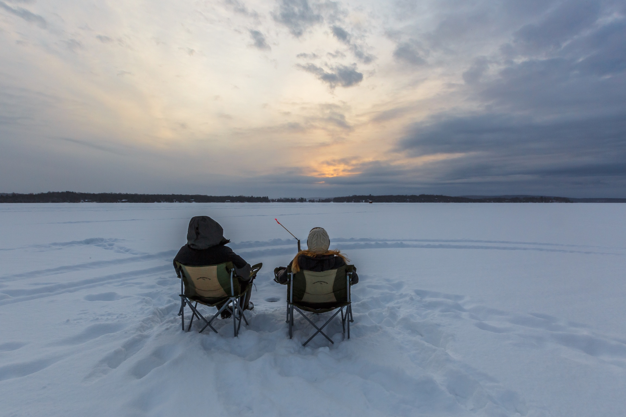 ice fishing at big moose camp